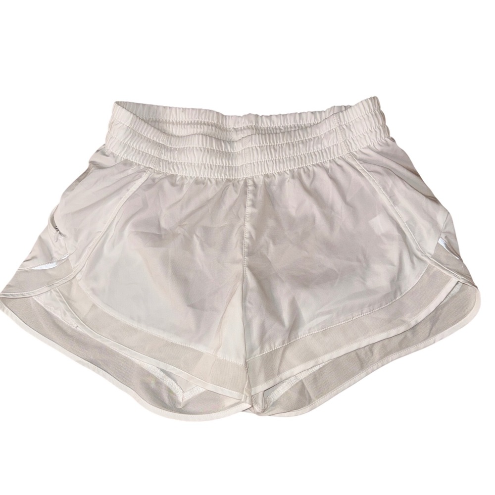 Athleta Mesh Racer‎ Run Short XS White 4 Inch Inseam Activewear Performance